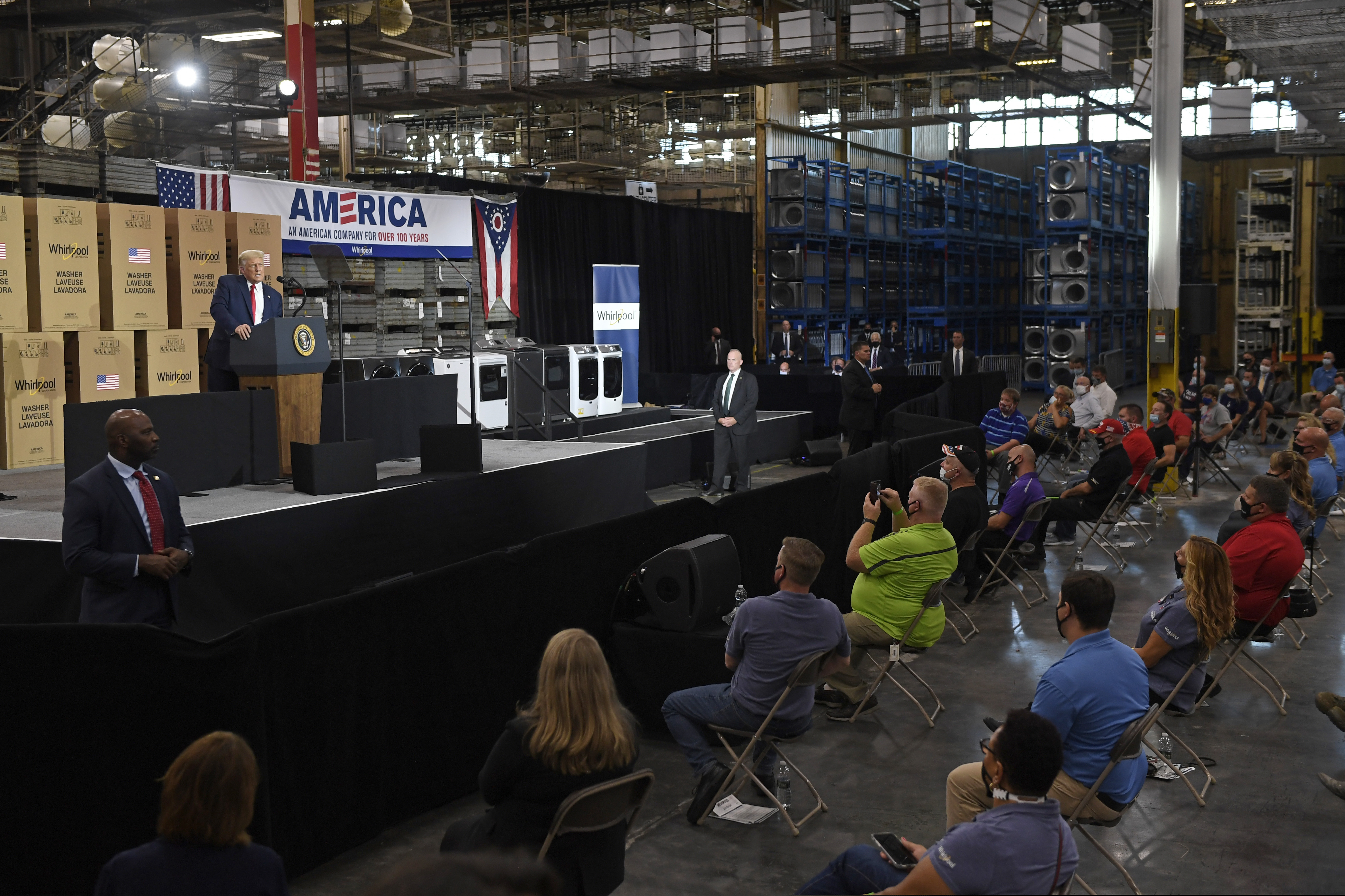 (Susan Walsh | AP file photo) President Donald Trump speaks during an event at the Whirlpool Corporation facility in Clyde, Ohio, Thursday, Aug. 6, 2020.
