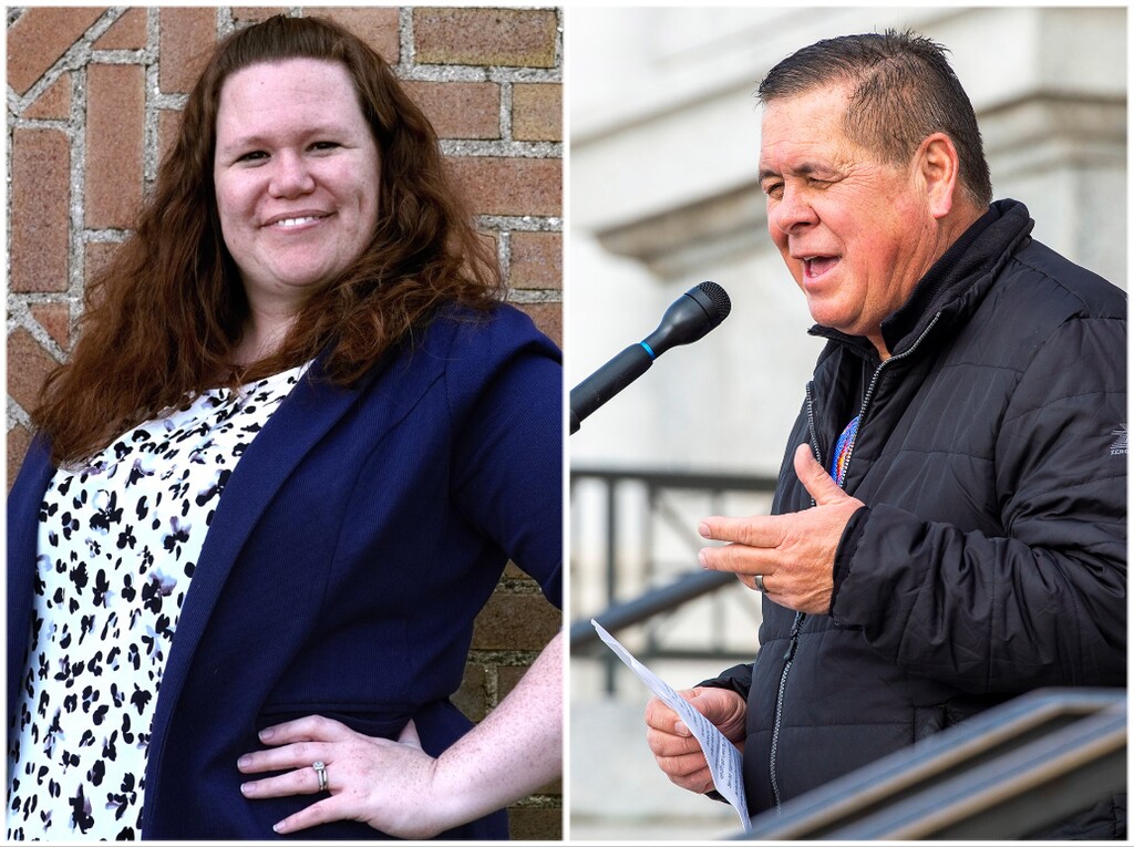 Jamie Cheek, left, and Darren Parry, Democratic candidates for the 1st Congressional District.