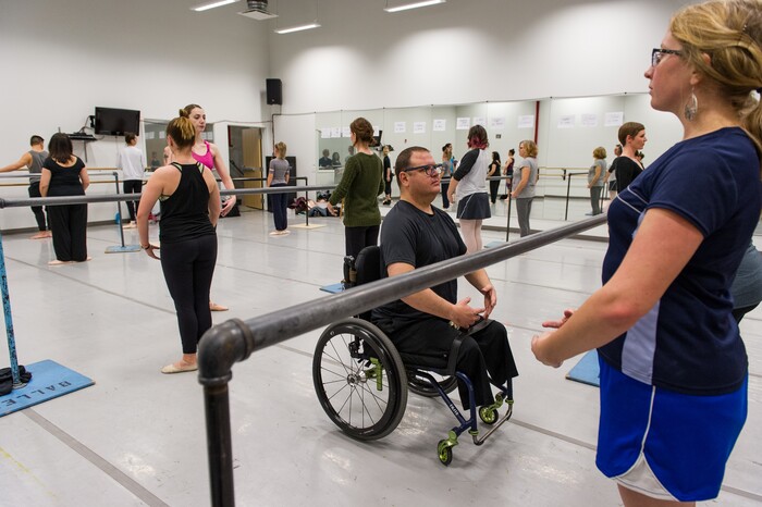 (Alex Gallivan  |  Special to the Tribune)  Students learn the benefits of working out with ballet during a class called "Battle The Bulge With Ballet West" offered by Ballet West at The Ballet West Academy in Salt Lake City, Wednesday, January 31.