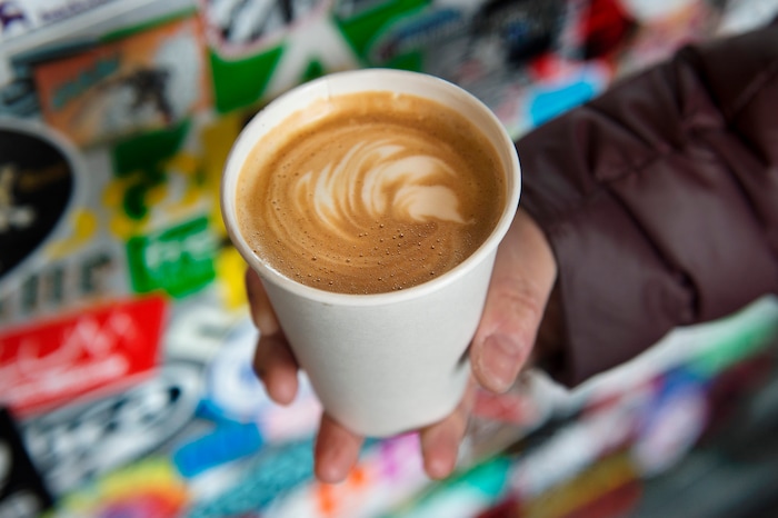 (Scott Sommerdorf   |  The Salt Lake Tribune)   A latte served at The Back Door Deli in Park City.