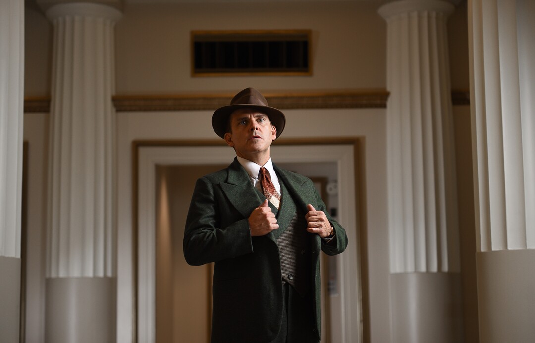 (Francisco Kjolseth  |  The Salt Lake Tribune)  Robert Creighton, actor who is writer, composer and star of "Cagney: The Musical," opening in September at Pioneer Theatre - where it is worshipping for a Broadway run, is photographed at The Wave in Salt Lake City.