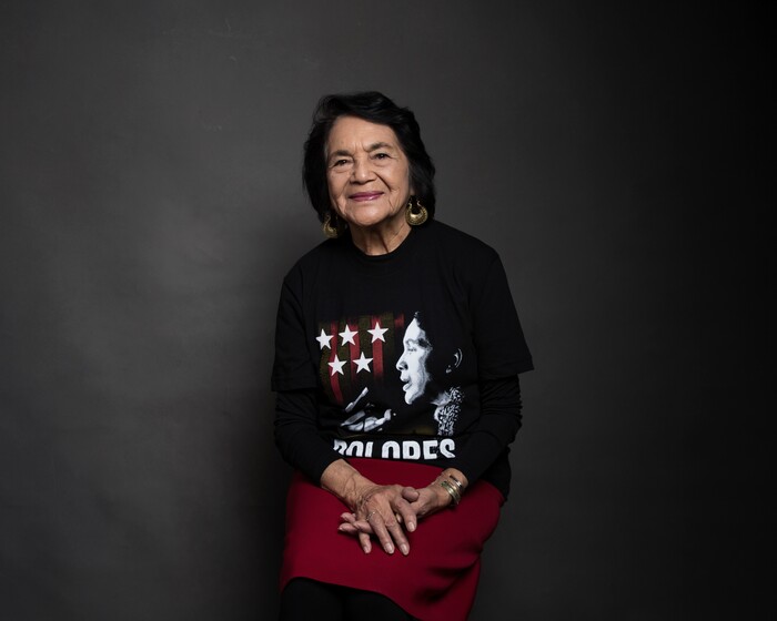Dolores Huerta poses for a portrait to promote the film, "Dolores", at the Music Lodge during the Sundance Film Festival on Friday, Jan. 20, 2017, in Park City, Utah. (Photo by Taylor Jewell/Invision/AP)