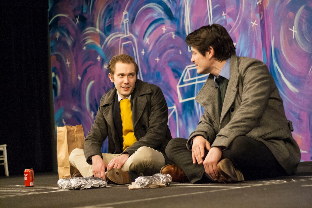 (Photo courtesy An Other Theater Company) Bryce Lloyd Fueston as Joe and Noah Kershisnik as Louis in An Other Theater Company's production of "Angels in America: Millennium Approaches."