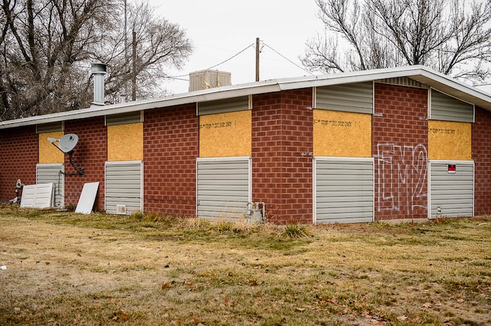 (Trent Nelson | The Salt Lake Tribune)  
UDOT is buying 49 homes in Midvale to widen I-15, and 24 are vacant. The neighborhood is having trouble with homeless people breaking in and trying to squat there. UDOT promises to start demolition next week. Tuesday Dec. 11, 2018.