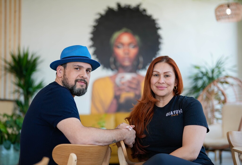 (Francisco Kjolseth  | The Salt Lake Tribune) Husband and wife duo Numa Parra and Emilia Garcia are co-owners of Guayoyo Cafe, a new Latin-inspired coffee shop in West Jordan, is pictured on Wednesday, July 30, 2025. 