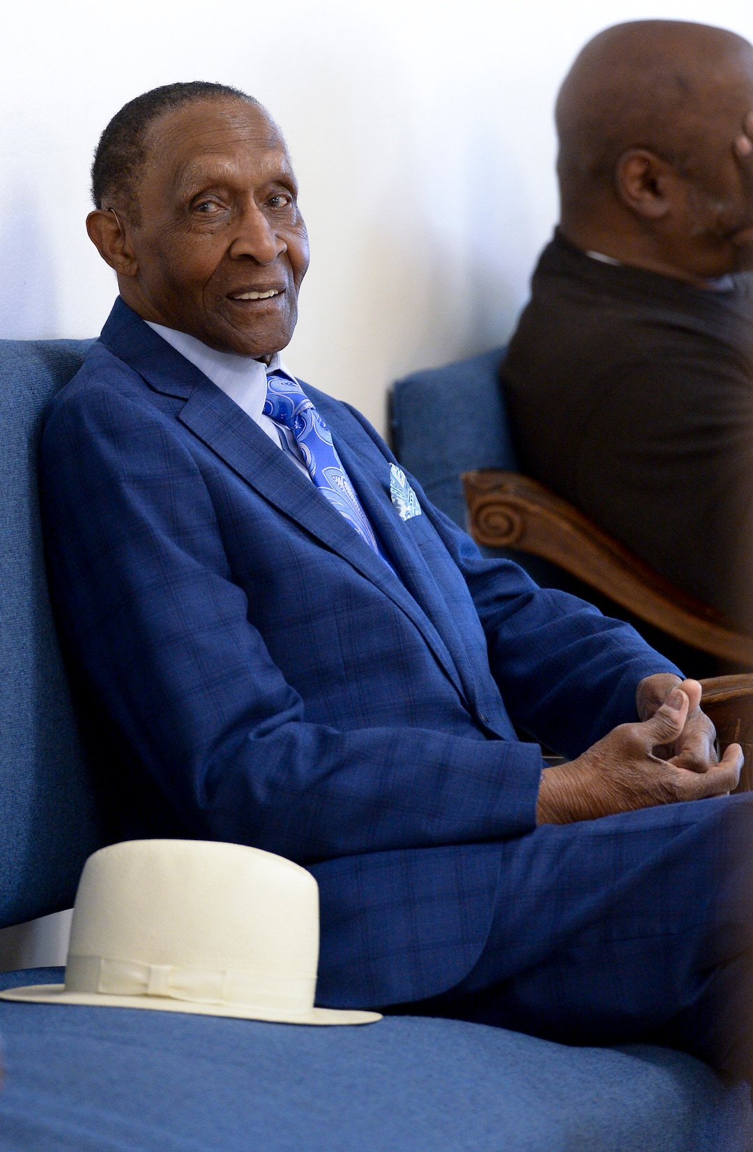 (Leah Hogsten  |  The Salt Lake Tribune) Calvary Baptist Church members honored Rev. France A. Davis, who celebrated his 44th anniversary as pastor with visiting pastors, ministers, family and members of his congregation, Sunday, April 22, 2018. 
