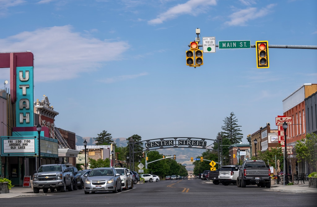 (Rick Egan | The Salt Lake Tribune) Center Street in Logan. Starting this week, removable bollards will be installed on the downtown street.