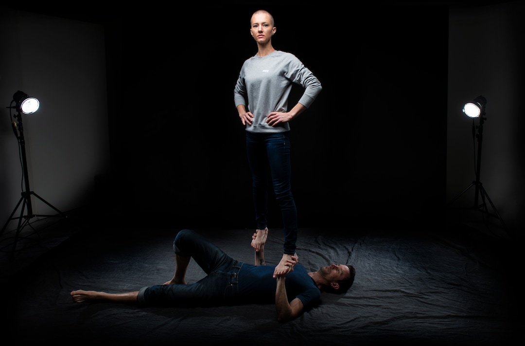 Leah Hogsten  |  The Salt Lake Tribune  Ashlee Conlin's gymnastics career made the transition to acroyoga a natural move with her established athleticism. Conlin is lifted by fellow acroyoga community member and friend Matt Talbert. Acroyoga is a blend of acrobatics and yoga movements that can be performed with a duo, trio and quad group of people. The owner of a Utah acroyoga studio has filed a defamation/ libel lawsuit against several members of the acroyoga community including Conlin, Talbert and Moore-Barcus.