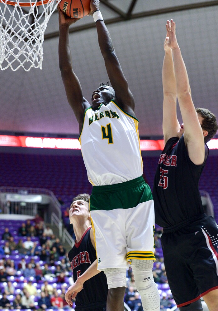 (Leah Hogsten  |  The Salt Lake Tribune)Weber defeated Kearns 60-52 in the 6A High School Boys' Basketball Tournament opening game at Weber State University’s Dee Events Center in Ogden, Tuesday, Feb. 27, 2018. 