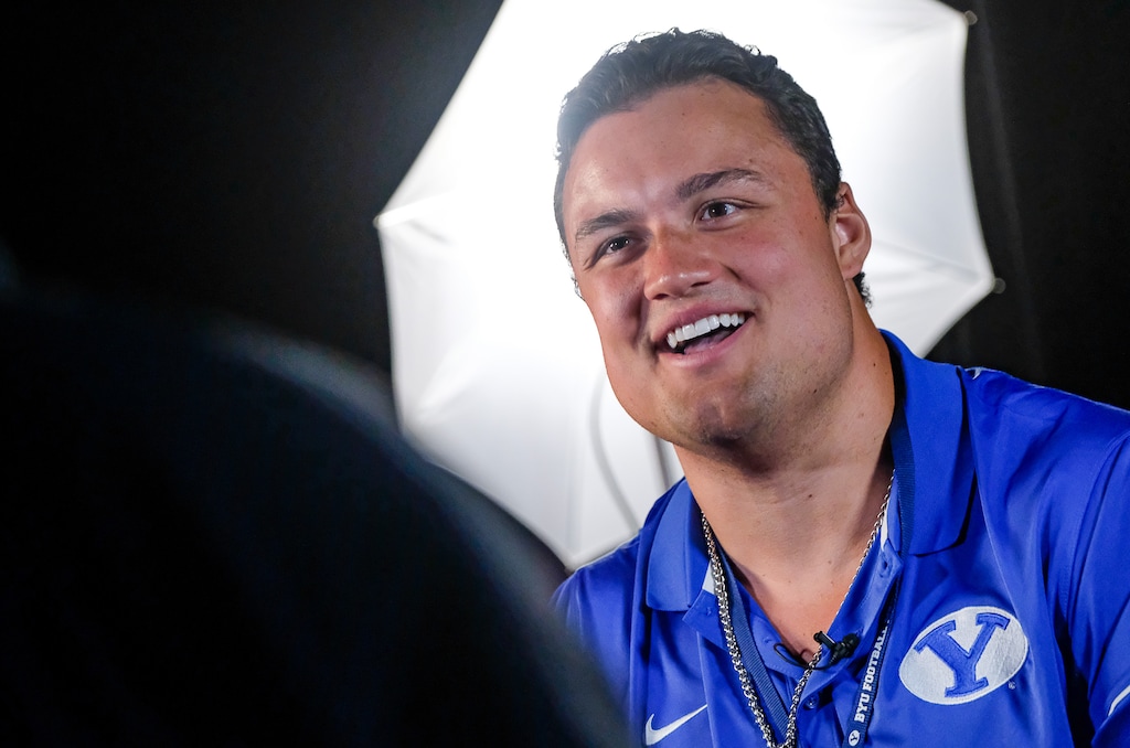 (Francisco Kjolseth  | Tribune file photo)  Defensive lineman Tristen Hoge during BYU football media day in Provo on Tuesday, June 18, 2019.