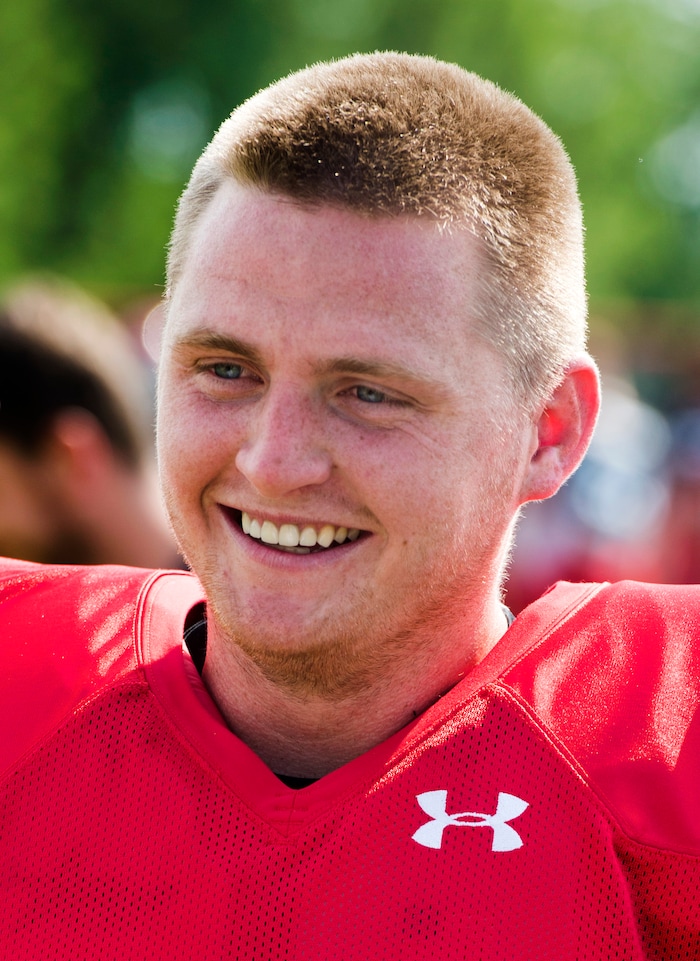 (Rick Egan  |  The Salt Lake Tribune)Ute Kicker Matt Gay, at practice on Monday, August 7, 2017.