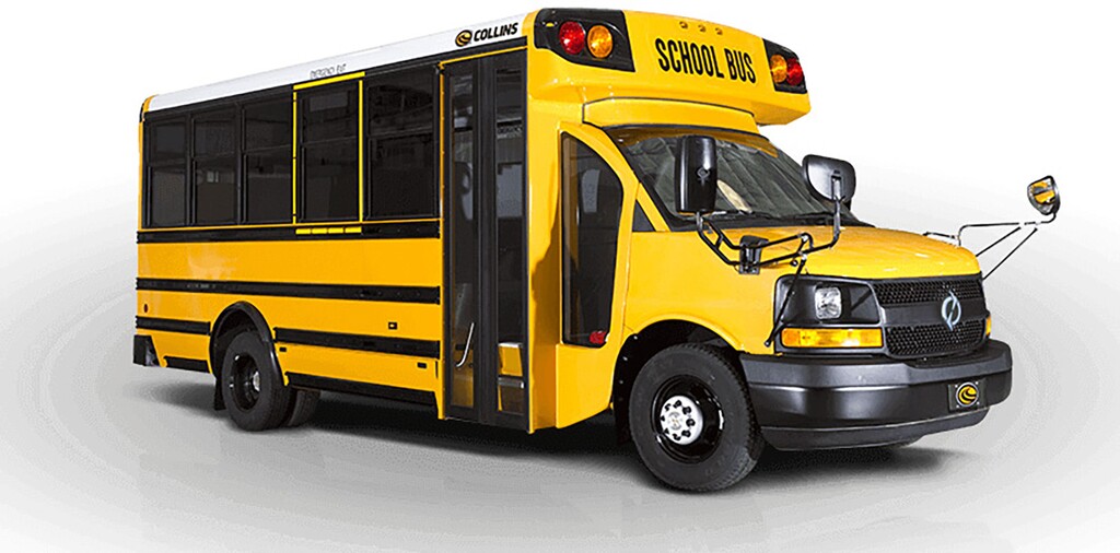 The Lightning-Collins electric Type A school bus. (Photo: Collins Bus Corporation)