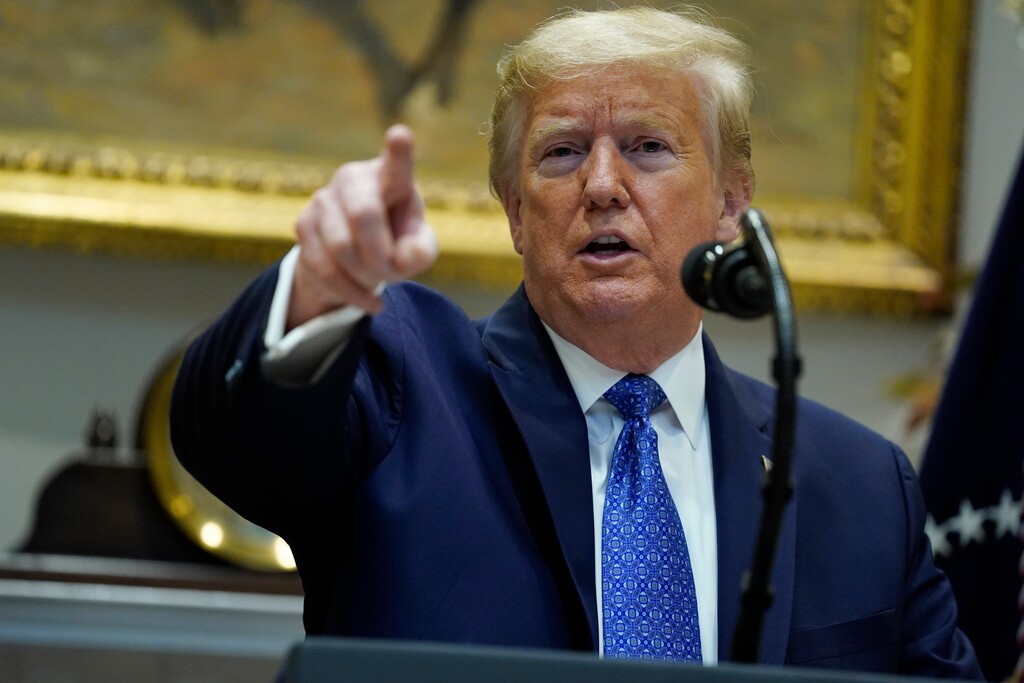 (Evan Vucci | AP) President Donald Trump speaks during an event on the food supply chain during the coronavirus pandemic, in the Roosevelt Room of the White House, Tuesday, May 19, 2020, in Washington.