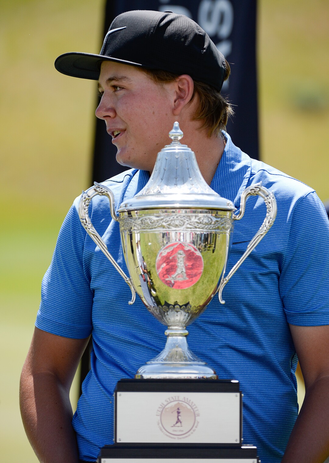 (Francisco Kjolseth  |  The Salt Lake Tribune)  Preston Summerhays, 16, repeats as State Amateur golf champion at Soldier Hollow Golf Course on Saturday, July 13, 2019, beating Chase Lansford 7 and 6 in the final championship match.