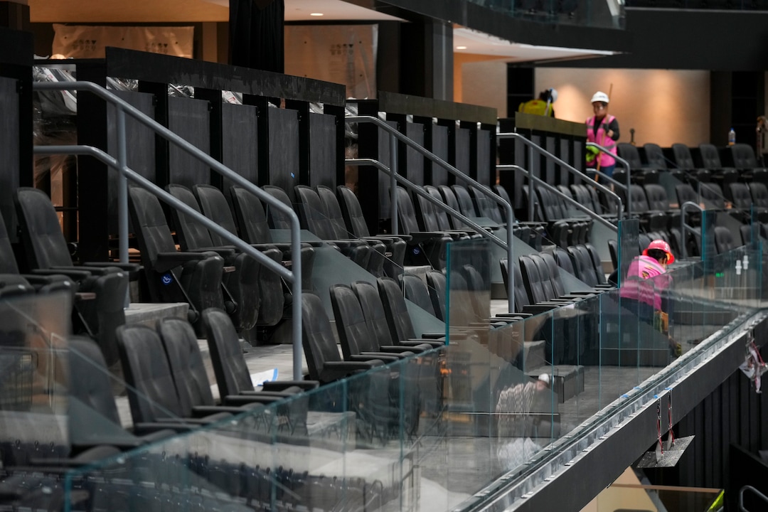 (Bethany Baker  |  The Salt Lake Tribune) Newly redesigned terraced seating is seen along the north end of the Delta Center during an open house ahead of the first preseason game for the Utah Mammoth in Salt Lake City on Friday, Sept. 25, 2026. 