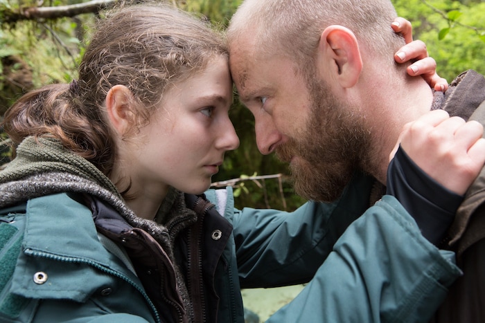 (Scott Green  |  courtesy Sundance Institute) A father (Ben Foster, right) and daughter (Thomasin McKenzie) band together when their off-the-grid home is found, in director Debra Granik's as-yet-untitled drama, which will screen in the Premieres section of the 2018 Sundance Film Festival.