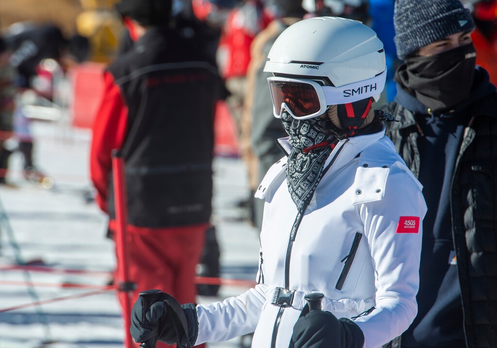 (Rick Egan | The Salt Lake Tribune) 
Skiers were required to wear face coverings at Park City on opening day, Friday, Nov. 20, 2020. The resort announced its 2021-22 opening day will be Nov. 19, 2021. Reservations will no longer be required to ski or snowboard, but the area has not announced what, if any, other measures it will require to prevent the spread of COVID-19.