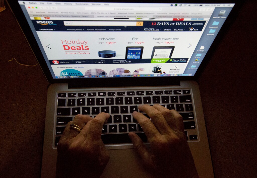 (AP Photo/Wilfredo Lee, File) In this Monday, Dec. 12, 2016, photo, an online shopper searches a site.