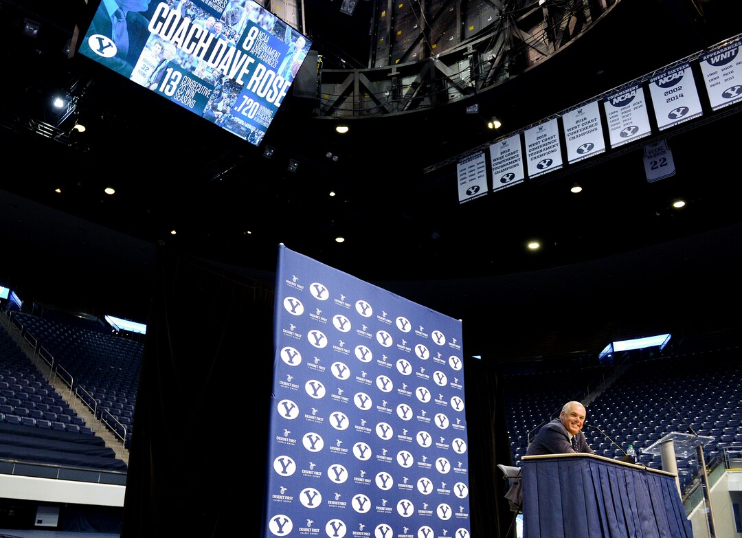 Leah Hogsten  |  The Salt Lake Tribune  "I'm 61-years-old and I still havent worked a day in my life," said  Dave Rose, who announced on Tuesday that he was retiring after a 14-year career in which he became BYU’s all-time winningest men's basketball coach.