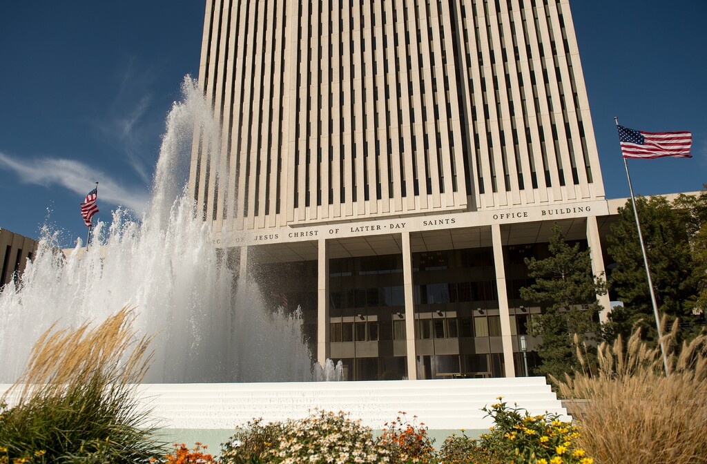 The Church Office Building, located at 50 E. North Temple St, Salt Lake City, is home to the headquarters of The Church of Jesus Christ of Latter-day Saints.