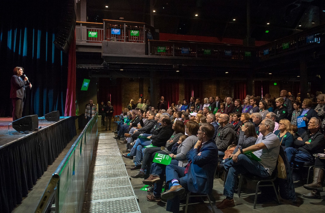 (Rick Egan  |  The Salt Lake Tribune) Amy Klobuchar speaks at a campaign rally in Salt Lake City on Monday March 2, 2020. She dropped out of the presidential race shortly after the event.