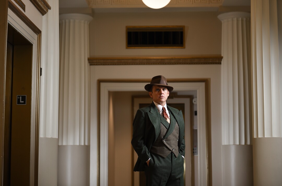 (Francisco Kjolseth  |  The Salt Lake Tribune)  Robert Creighton, actor who is writer, composer and star of "Cagney: The Musical," opening in September at Pioneer Theatre - where it is worshipping for a Broadway run, is photographed at The Wave in Salt Lake City.
