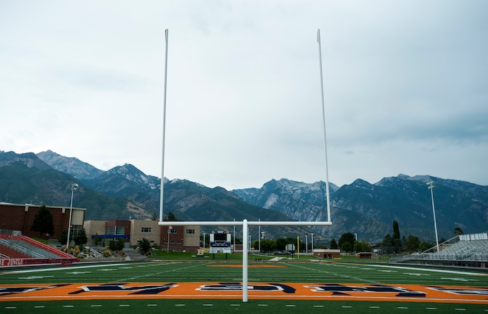 (Rick Egan  |  The Salt Lake Tribune)  Brighton football field, Wednesday, August 8, 2017.