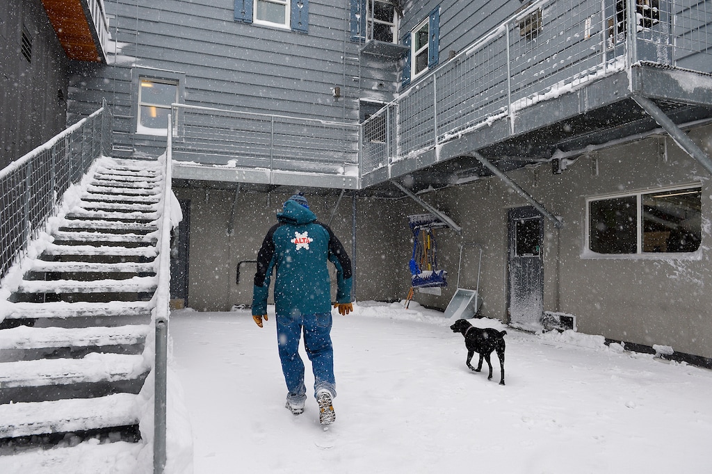 (Chris Samuels | The Salt Lake Tribune) Alta Ski Area general manager Mike Maughan walks around employee facilities, Wednesday, Nov. 9, 2022. The ski area saw a record snowfall that season, but this February's numbers may be even better than last's.