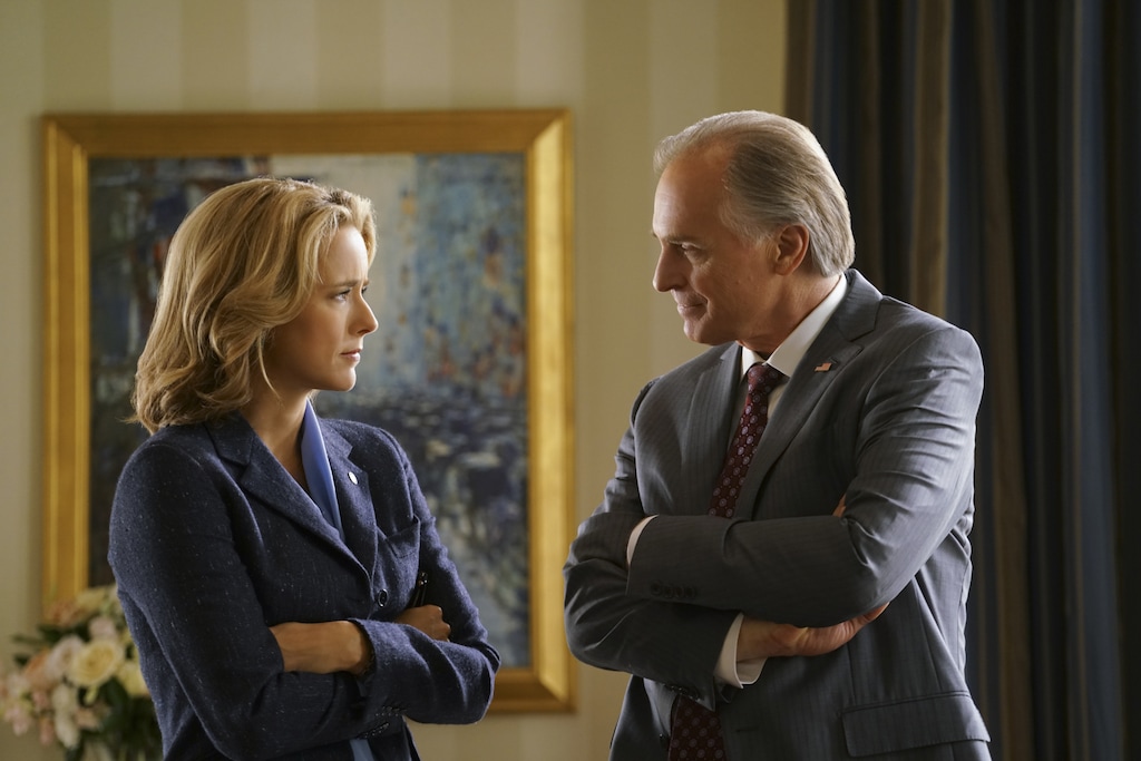 (Photo courtesy Sarah Shatz/CBS)  Elizabeth McCord (Tea Leon) will be elected president of the United States, succeeding President Conrad Dalton (Keith Carradine) in "Madam Secretary."