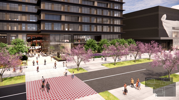 (Smith Entertainment Group) A look at some of the office space renderings that will be in the new downtown complex