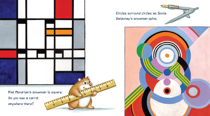 (Courtesy photo) Interior art from Amy and Greg Newbold's newest picture book, “If Picasso Painted a Snowman.”