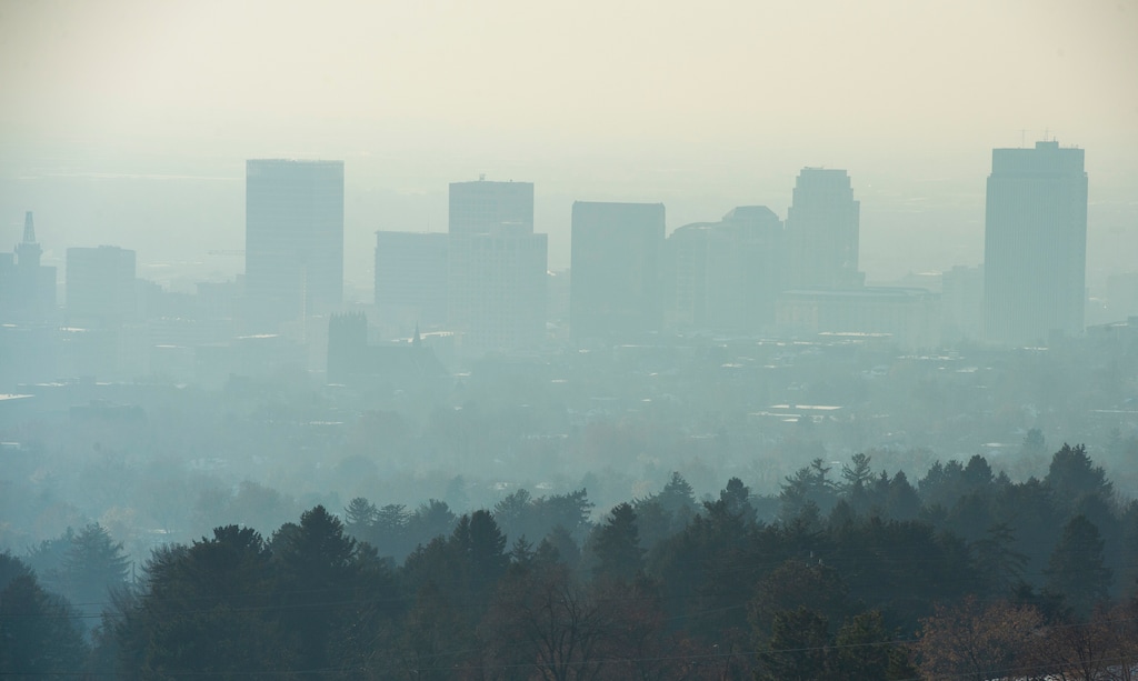 (Rick Egan  |  The Salt Lake Tribune)     Looking west towards downtown Salt Lake City. Tuesday, Dec. 3, 2019.