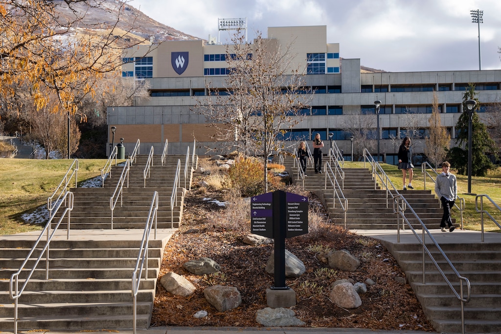(Rick Egan | The Salt Lake Tribune)  Weber State University, on Tuesday, Dec 10, 2024. Public colleges and universities across the state are bracing for budget cuts to be determined in the upcoming legislative session.