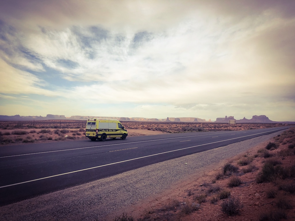 (Courtesy of Bess the Book Bus) Bess the Book Bus, a Florida-based literacy organization, last visited the Navajo Nation in 2018 (pictured). In April, the organization's founder shipped 1,500 books to Montezuma Creek Elementary School in San Juan County.