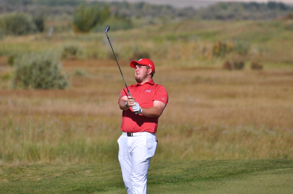(Courtesy of the University of Utah) Ute senior Kyle Dunkle, shown playing in a 2018 tournament in Idaho, is tied for fourth place two rounds into the NCAA Championships.