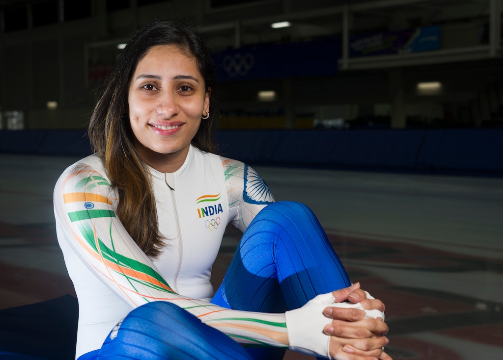 (Bethany Baker  |  The Salt Lake Tribune) Indian speed skater Shruti Kotwal, India's first and only professional female speed skater with multiple national records, sits beside the ice at the Utah Olympic Oval in Kearns on Friday, Feb. 27, 2026.