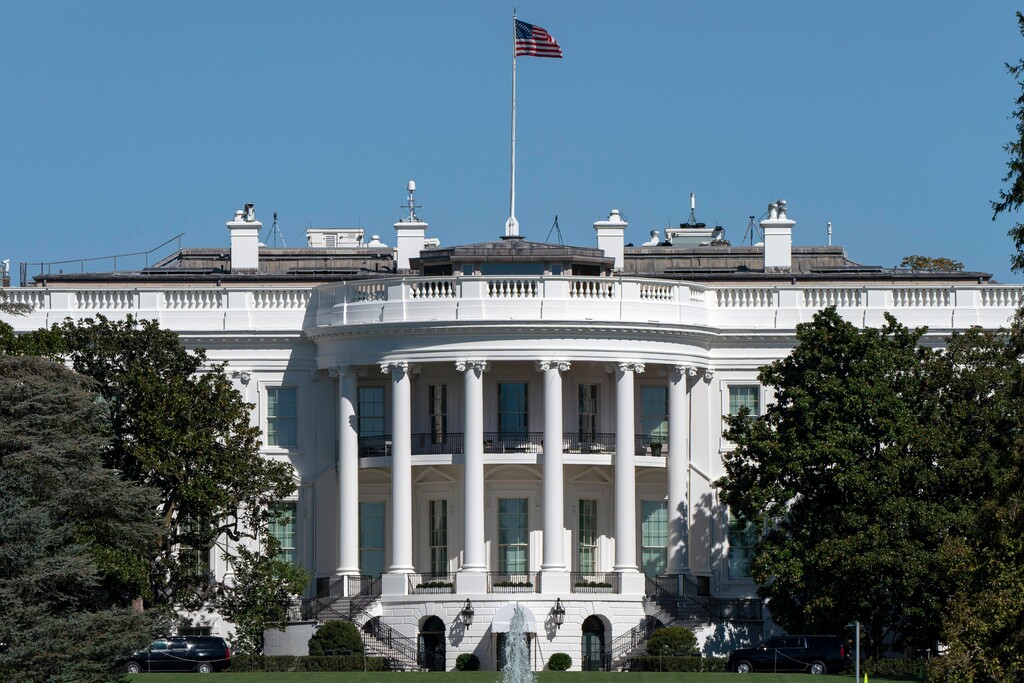 (Jacquelyn Martin | AP file photo)  The White House and South Lawn on Thursday, Oct. 8, 2020, in Washington.