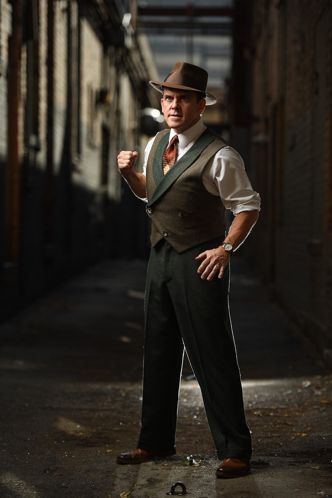 (Francisco Kjolseth | The Salt Lake Tribune)  Robert Creighton, an actor who is the writer, composer and star of "Cagney: The Musical," opening Sept. 20 at the Pioneer Theatre, where it is being groomed for a possible run on Broadway.
