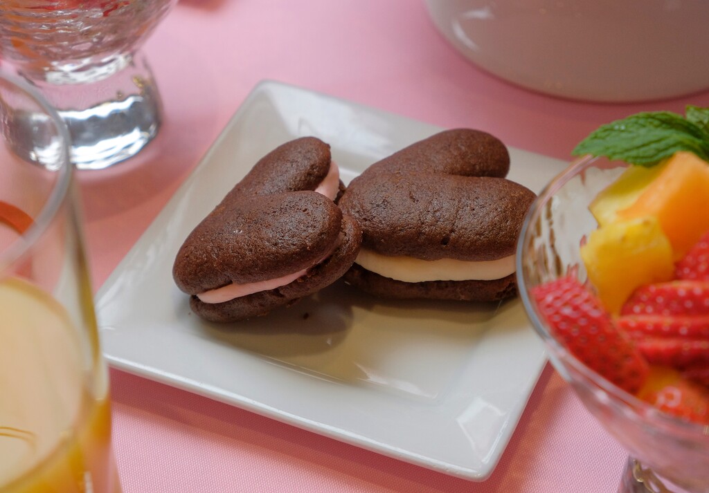 (Leah Hogsten | The Salt Lake Tribune) Heart-shaped whoopie pies, part of a Valentine's Day brunch offered in 2021 by Utah's Cuisine Unlimited. A new study finds that chocolate and candy will make up 30% of the 2022 Valentine's gifts being purchased.