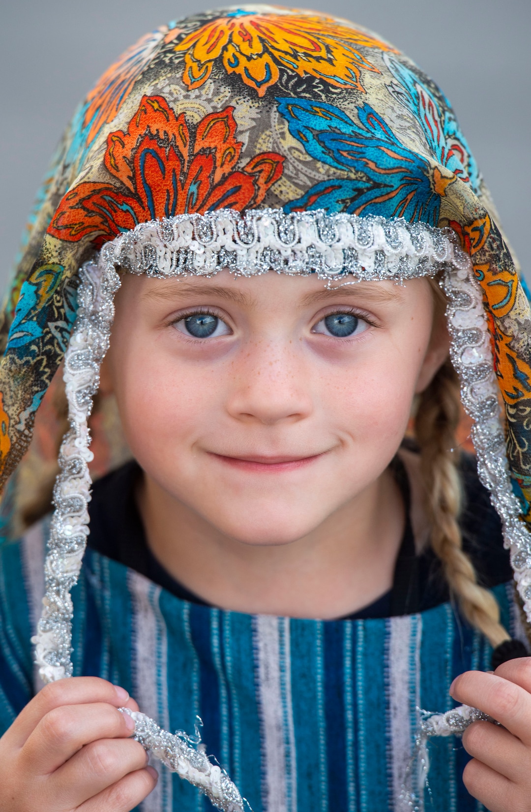 (Rick Egan  |  The Salt Lake Tribune)     Lydia Wendel, 4, from Bountiful, prepares for her part as a Nephite, before the Mormon Miracle Pageant Wednesday, June 12, 2019.  The final run for the pageant continues through Saturday, June 22.