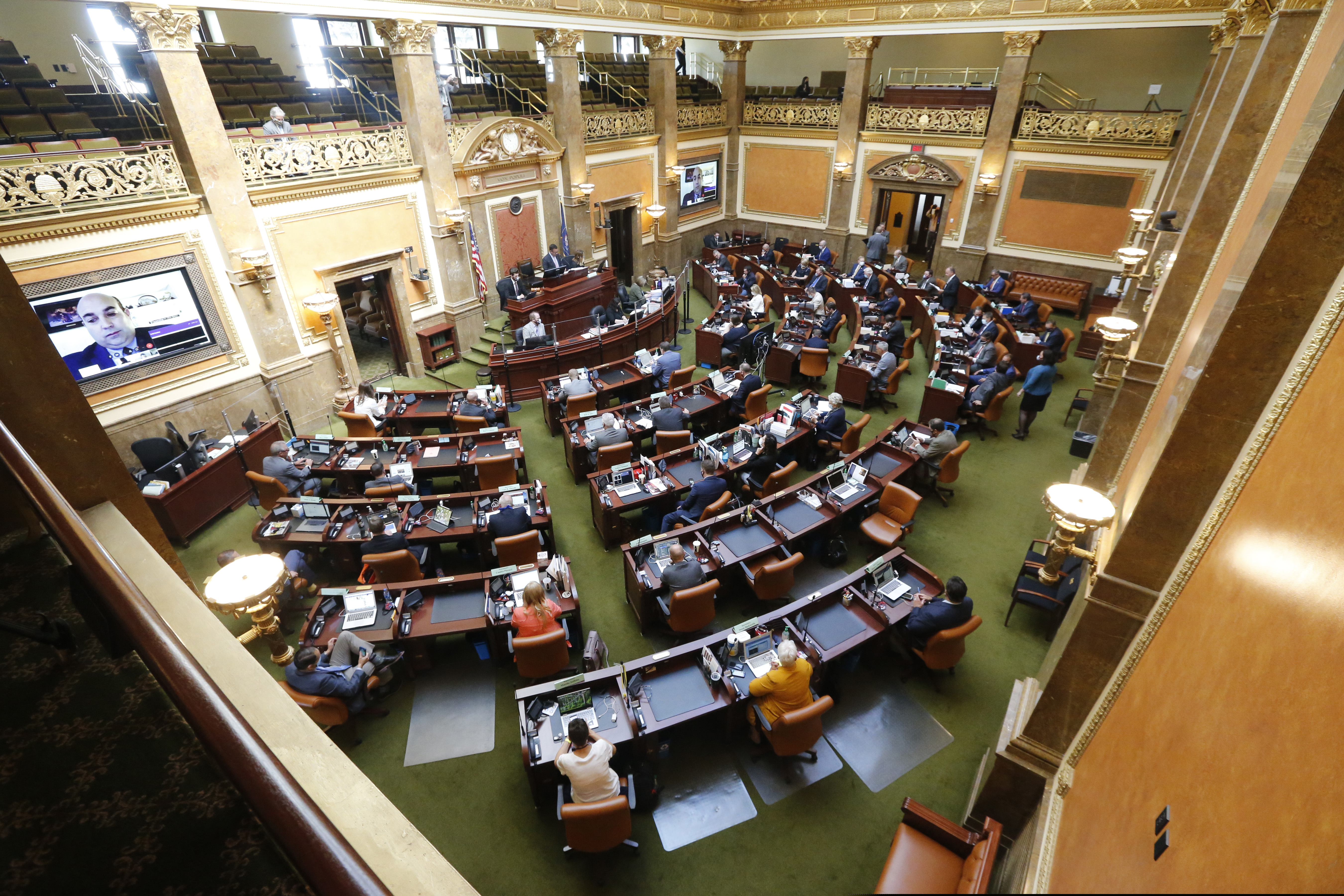 The Utah Legislature holds a special session Thursday, June 18, 2020. (AP Photo/Rick Bowmer)