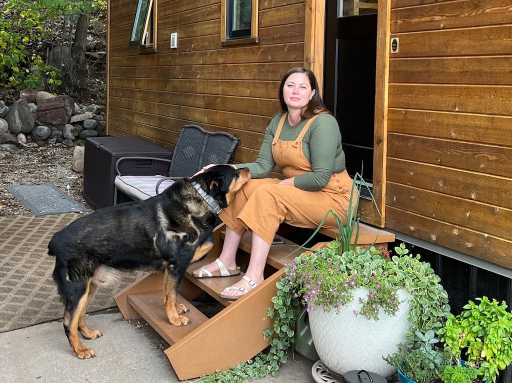 (David Marston | Writers on the Range)

Candace McNatt in front of her tiny home in Durango, Colorado.