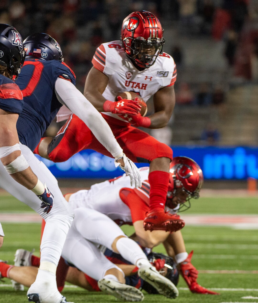 (Rick Egan  |  The Salt Lake Tribune)      Utah running back Devin Brumfield (6) runs the ball for the Utes, in PAC-12 action between the Utah Utes and the Arizona Wildcats in Tucson, Saturday, Nov. 23, 2019.