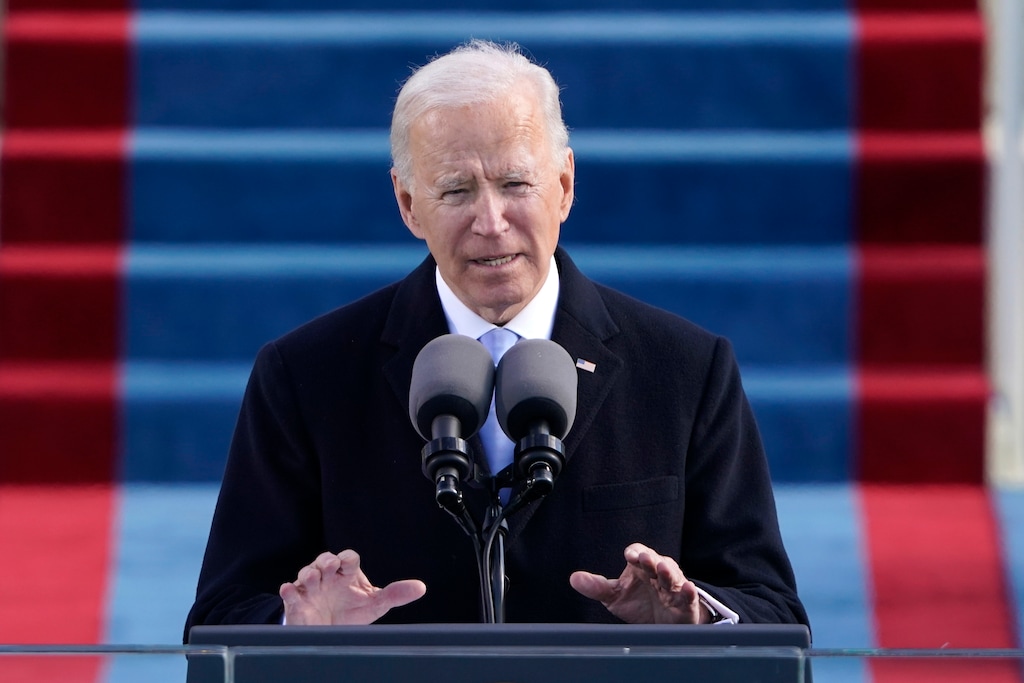 (Patrick Semansky | AP photo)

President Joe Biden speaks during the 59th Presidential Inauguration at the U.S. Capitol in Washington.