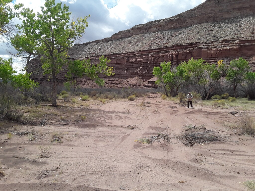 (Bureau of Land Management) Officials inspect damage to public lands resulting from a major film production in the San Rafael Swell in September 2022. The Oscar-winning actor Kevin Costner has been in Utah shooting a four-part Western movie, titled “Horizon.” Part 1 was shot last year in the Swell and Grand County and Parts 2 and 3 are to be shot this year in Washington County.