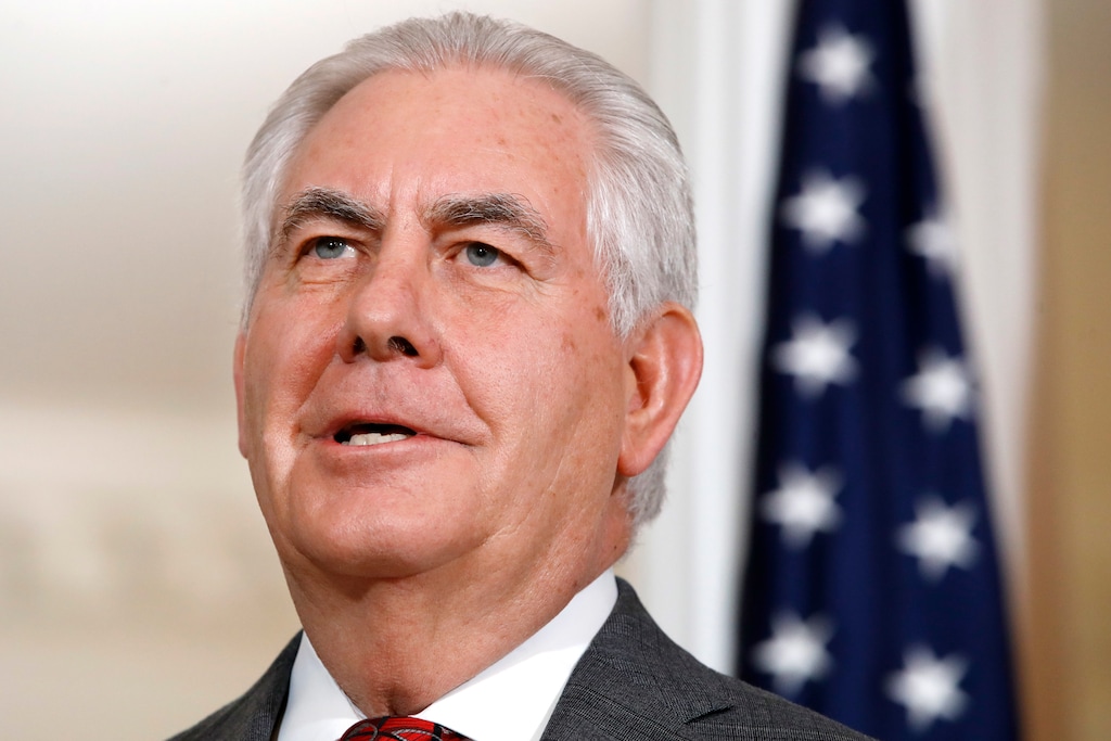 (Jacquelyn Martin | The Associated Press) In this Jan. 29, 2018, photo, Secretary of State Rex Tillerson speaks at the State Department in Washington.