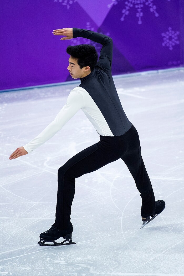 (Chris Detrick  |  The Salt Lake Tribune)  Salt Lake City's Nathan Chen competes in the Men Single Skating Short Program at Gangneung Ice Arena during the Pyeongchang 2018 Winter Olympics Friday, Feb. 16, 2018. Chen finished with a score of 82.27.