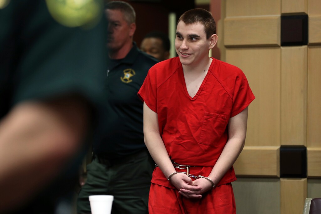 (Amy Beth Bennett  |  South Florida Sun-Sentinel via AP, Pool)  Parkland school shooting suspect Nikolas Cruz enters the courtroom for a hearing at the Broward Courthouse in Fort Lauderdale, Fla., Tuesday, Jan. 15, 2019. Cruz returned court this week for hearings on the Valentine's Day 2018 shooting at Marjory Stoneman Douglas High School in Parkland, Fla., and on accusations he assaulted a corrections officer.