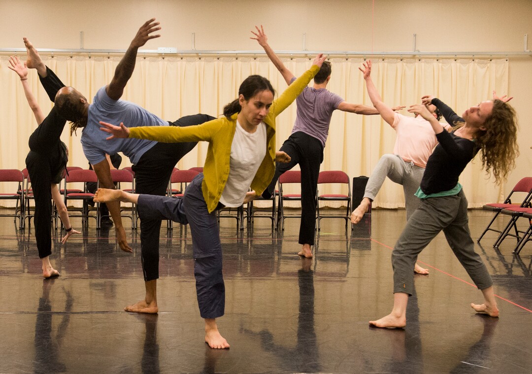 (Rick Egan  |  The Salt Lake Tribune)   Ririe-Woodbury dancers prepare for their show next week, and rehearse for their upcoming international tour to South Korea and Mongolia. Wednesday, April 18, 2018.