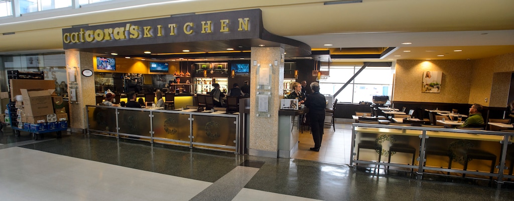 (Steve Griffin  |  The Salt Lake Tribune) Businesses that operate at Salt Lake City International Airport, such as Cat Cora's Kitchen restaurant, will soon be asked to respond to a request for a proposal to operate in the new airport, under construction and set to open its first sections in August 2020.